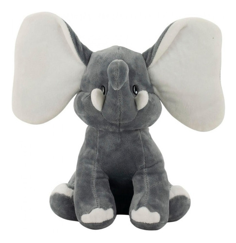 Elefante De Pelúcia Soft Fofo Orelhas Grandes 30cm