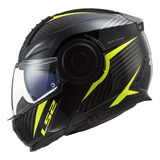 Casco Abatible Ls2 Scope Skid M Ngo/ama Fluo Ff902