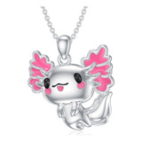 Nifunao Collar Axolotl De Plata De Ley, Collar De Salamandra