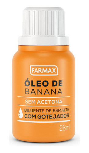 Óleo De Banana Farmax Diluente De Esmaltes Sem Acetona 28ml