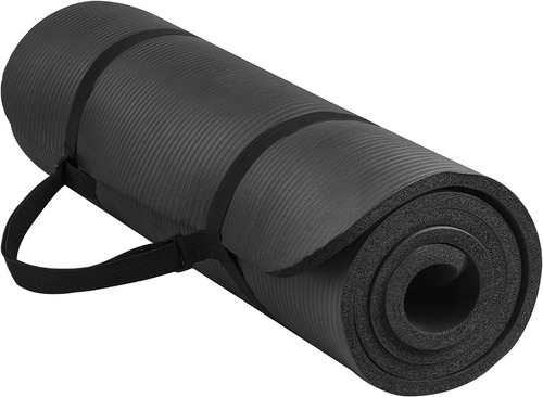 Colchoneta Yoga Pilates Gimnasia Cinta Transportadora 10mm ® Color Negro