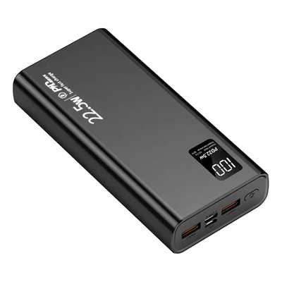 Power Bank 30000mah Batería Portátil 22.5w Carga Súper Rápida Hyboer Ymk8 Para Android,iPhone,compacto Y Portátil,3 Puertos De Salida Y 2 Puertos De Entrada,carga Rápida Bidireccional, Negro | Envío gratis