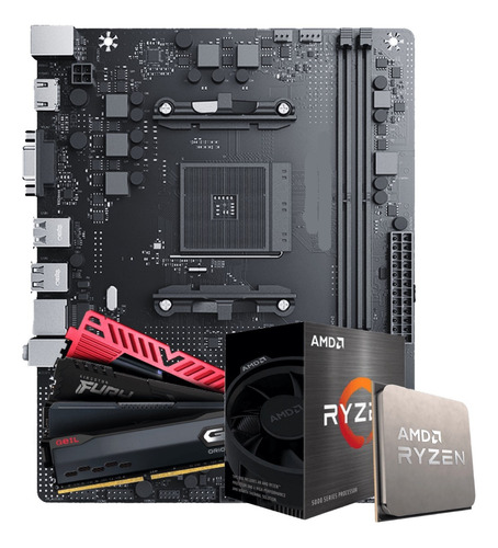 Kit Upgrade Gamer  Amd Ryzen 5 4600g A520m 16gb Ssd 240gb