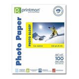 Papel Printman 8.5x11 Glossy 100h 8mils/240grs