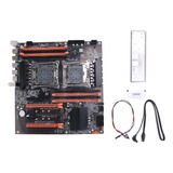 Placa Base De Doble Cpu X99+cable+cable De Conmutador+deflec