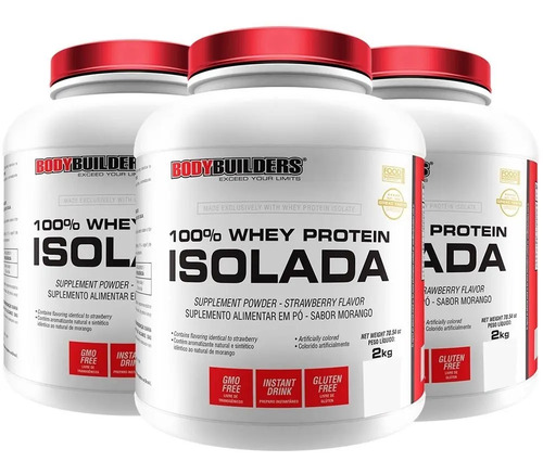 Combo 3x 100% Whey Protein Isolada 2kg - Frete Grátis! | Parcelamento sem juros