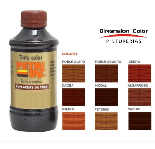 Tinta Base Aceite De Teka 240cc Petrilac Dimension Color Pin