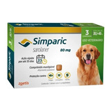 Antipulgas Simparic 80mg 20 A 40kg - 3 Comprimidos Original 