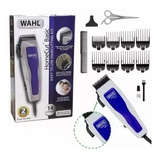 Maquina Peluquera Basic Homecut + 14 Piezas Accesorios Wahl Color Blanco/azul 110v/220v