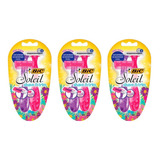 Aparelho De Barbear Bic Soleil Shave Trim Rosa/roxo C/2- 3un