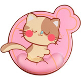 Mouse Pad Rosa Gato Durmiendo Reposamunecas 9.9x9.6 Pulga...