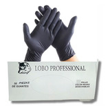 Caja De Guantes Vinil Negro 50pz Estética, Barberia Talla Ch