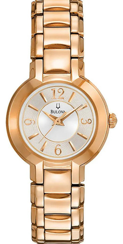 Relógio Feminino Bulova Analógico Wb27181h Aço Inox Dourado 