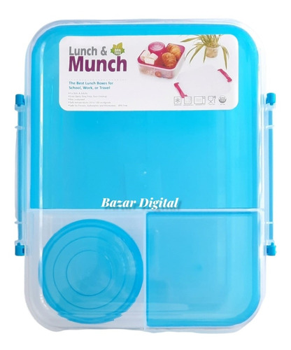 Lunchera Hermético Vianda Divisora Xl Bpa Free Envio Flex