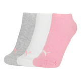 Tripack Calcetas Puma Sneaker Unisex White/grey/pink