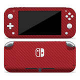 Skin Autoadherible Para Nintendo Switch Lite Fibra Rojo