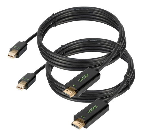 Uvooi Cable Mini Displayport A Hdmi 4k De 10 Pies (paquete D