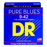 Cuerdas De Guitarra Dr Pure Blues 09-42 Pack De 3 