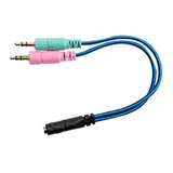Cable Adaptador Auricular Con Microfono 2 St A Hembra 4 Cont