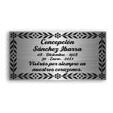 Placa Metalica Grabada Personalizada Urna Funeraria 15x10cm