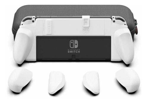 Conjunto Neogrip Skull & Co Para Nintendo Switch Case Bolsa