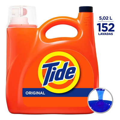 Detergente Líquido Tide Original, para ropa blanca y de color, 152 Cargas, 5.02 L | Meses sin interés