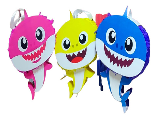Piñata De Baby Shark Fiesta Infantil Decoración Menaje 