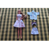 Barbie De Pelo Largo, Original Mattel, Con Ropa Accesoria, 