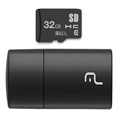 Cartão Memória 32gb Classe 10 Pen Drive 2.0 Multilaser Mc163