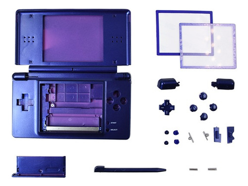 Carcasa Para Nintendo Ds Lite Azul Metalico (sólido)