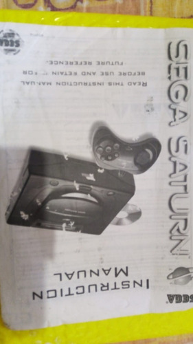 Manual Consola Sega Saturn Color  Negro Modelo 1 Original