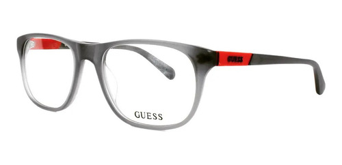 Lente Óptico Guess Gu1866 Wayfarer Matte Smoke Grey Red 53mm