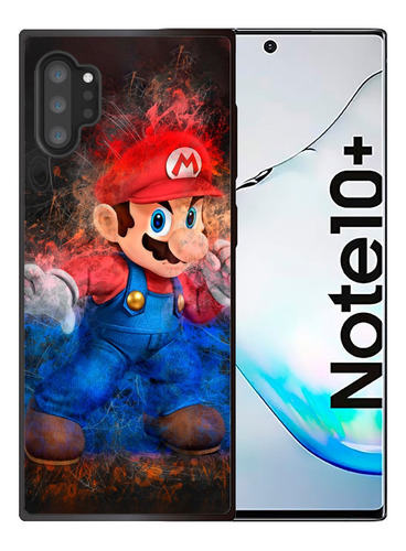 Funda Galaxy Note 10 Plus Mario Art Tpu + Pc Uso Rudo
