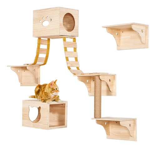 Tinton Life Juego De 9 Escaladores De Madera Para Pared, 2 C