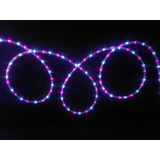 Manguera Led 3 Vias Luces Navideñas X 60mt Blanco Y Lila