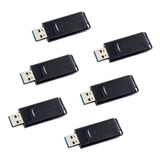 Combo 6 Unidades Pendrive Usb 64gb Verbatim Slider 98698