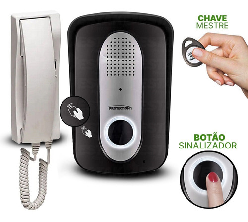 Kit Porteiro Eletrônico Interfone Pt-290 Com Smartkey Rfid