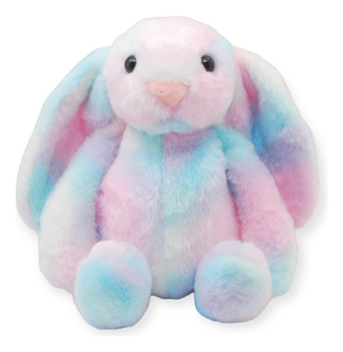 Conejo Tye Dye Mediano Peluche Suave Afelpado Kawaii 37cm