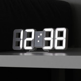 Reloj Led Blanco Puro Multifunción Calendario Alarma Y Tem