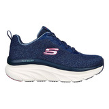 Tenis Mujer Skechers D Lux  Walker Daily Beauty - Azul    