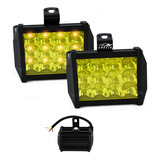 Par Faro Automotriz 12 Leds Luz Fija Y Estrobo