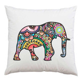 Cojin Decorativo Almohada De Elefante Mandalas 30 X 30 