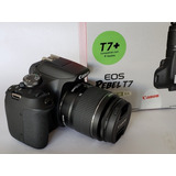 Câmera Canon Rebel T7+ Com Lente Ef-s 18-55mm Cor Preto