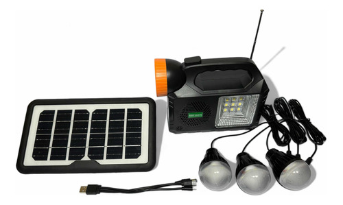 Kit Solar Portátil Iluminación Emergencia Radio Bluetooth