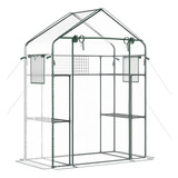 Outsunny Outdoor Walk-in Mini Greenhouse Con Puerta Y Ventan