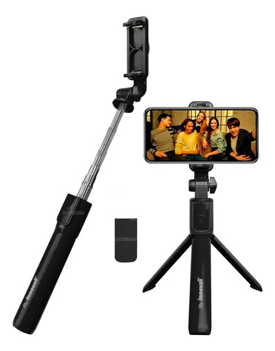 Kit Monopod Bluetooth + Tripode Baston Palo Selfies Celular