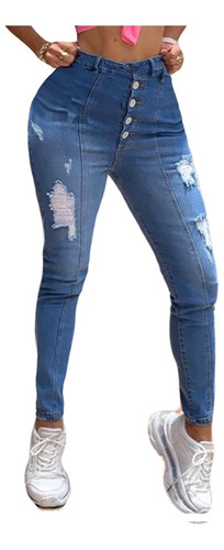 . Jeans De Mujer Colombiana A Medida Stretch Jeans Rasgados