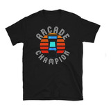 Polera Unisex Gamer Game Retro Arcade Champion Estampado