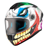 Casco Para Moto Mt Helmets Targo S Joker A5 Blanco Ece2206