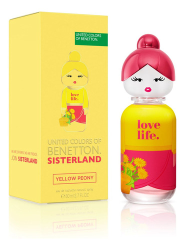  Perfume Benetton Sisterland Yellow Peony Edt 80 Ml